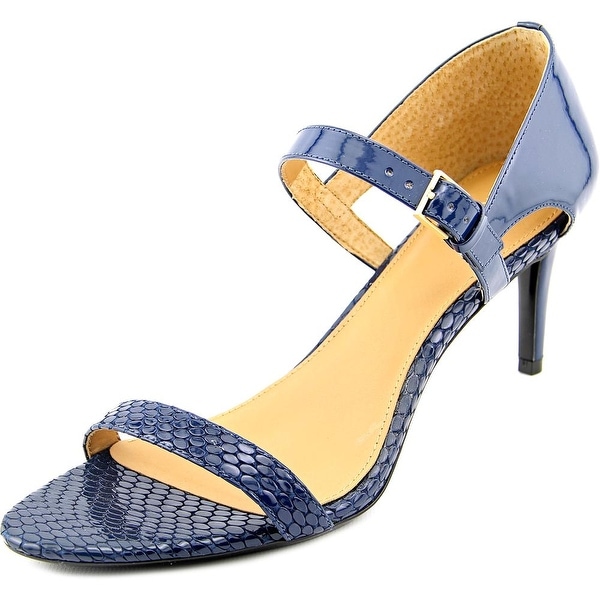Calvin Klein Luigina Women Open Toe Patent Leather Sandals