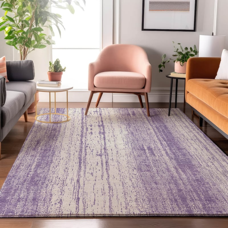 Premium Washable Super Soft Transitional Ombre Mayfield Rug - Purple - 9' x 12'