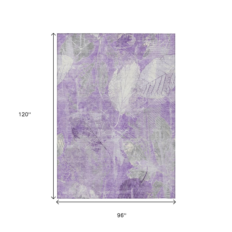 HomeRoots Floral Transitional Rectangle Outdoor Rug
