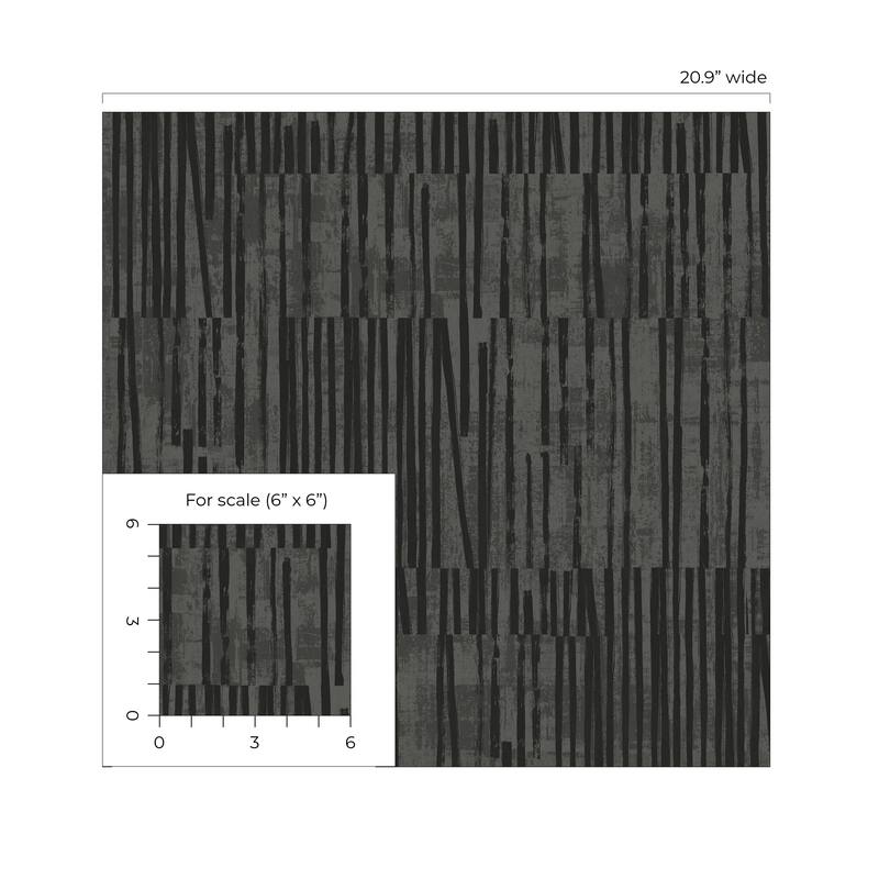 Seabrook Designs Serapha Lines Non-Woven Unpasted Wallpaper