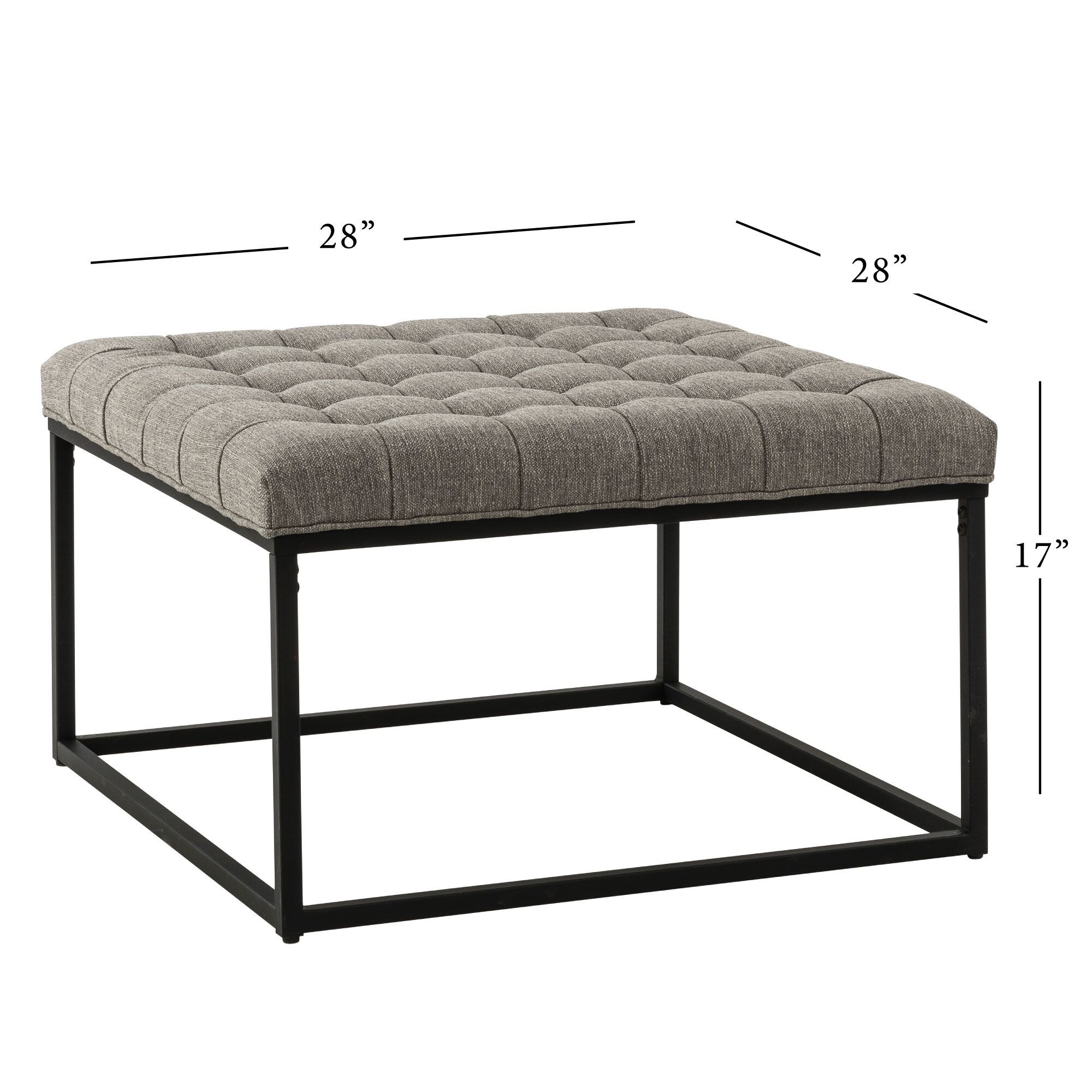 Kotter home square button tufted ottoman discount