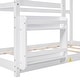 preview thumbnail 11 of 9, White Kids House Bed, Twin Size Wooden Floor Bed Frame with Roof and Storage Shelf for Kids Teens Adults, Wood Slat Support