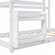 preview thumbnail 10 of 8, White Twin Size Wooden House Floor Bed with Shelf and Roof for Kids, Boys and Girls
