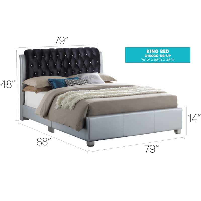 Modern Silver King Size Bed Frame for Elegant Bedroom Decor