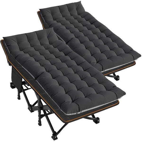 Oversized XXL Folding Camping Cot, Heavy Duty Sleeping Cots w/ Carry