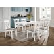 preview thumbnail 1 of 8, Beckley 7-pieces Dining Table and Chair Table and 6 Chairs - White