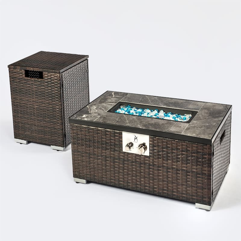 Outdoor Wicker Gas Cylinder Cover, Rattan Propane Tank Cover Gas Bottle Cover
