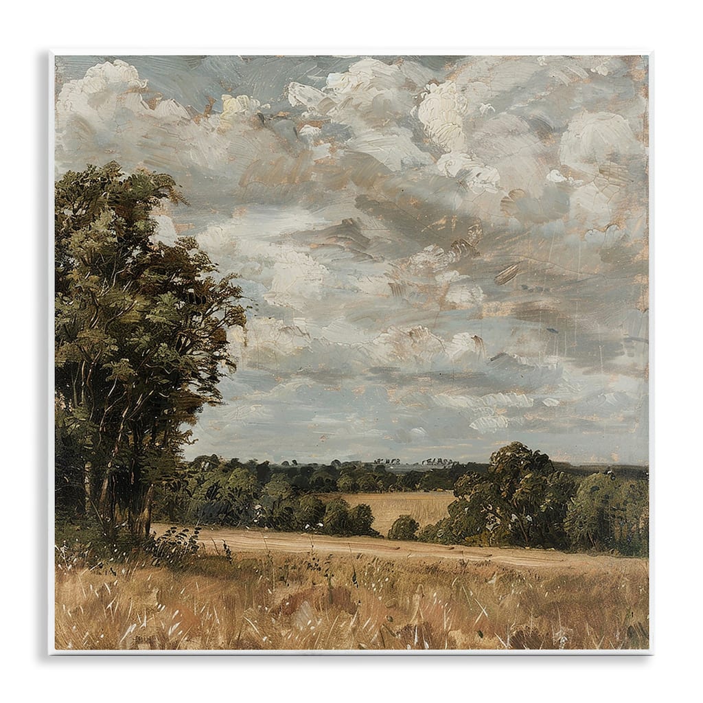 Stupell Clouds Over Country Scenery Wall Plaque Art Design By LSR Creative Studio