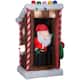 Gemmy Animated Christmas Airblown Inflatable Santa's Outhouse , 6 ft ...