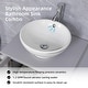 preview thumbnail 66 of 146, 72" Bathroom Vanity Set Glass Ceramic Vessel Sink Side Cabinet Combo