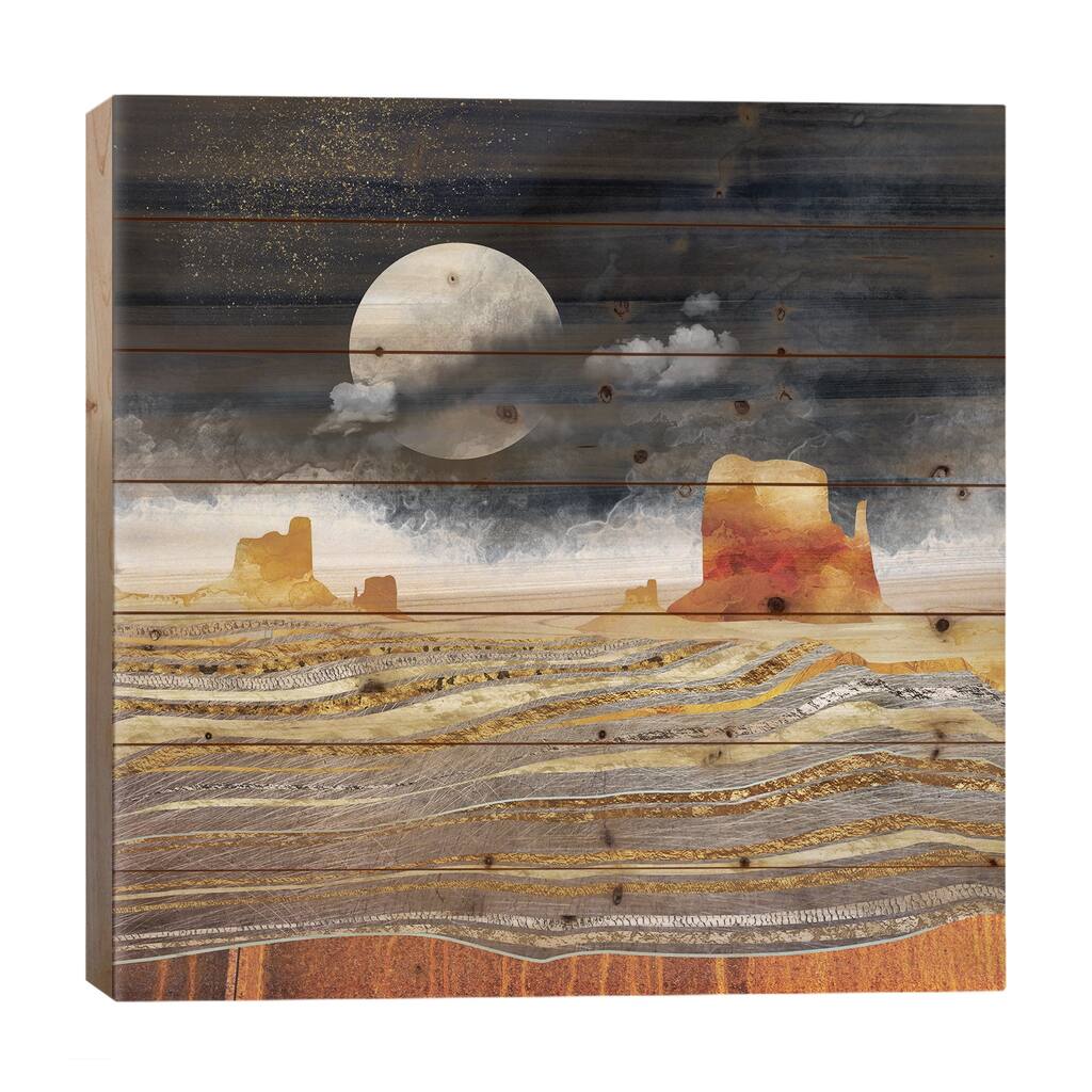 Metallic Desert Print On Wood by SpaceFrog Designs - Multi-Color