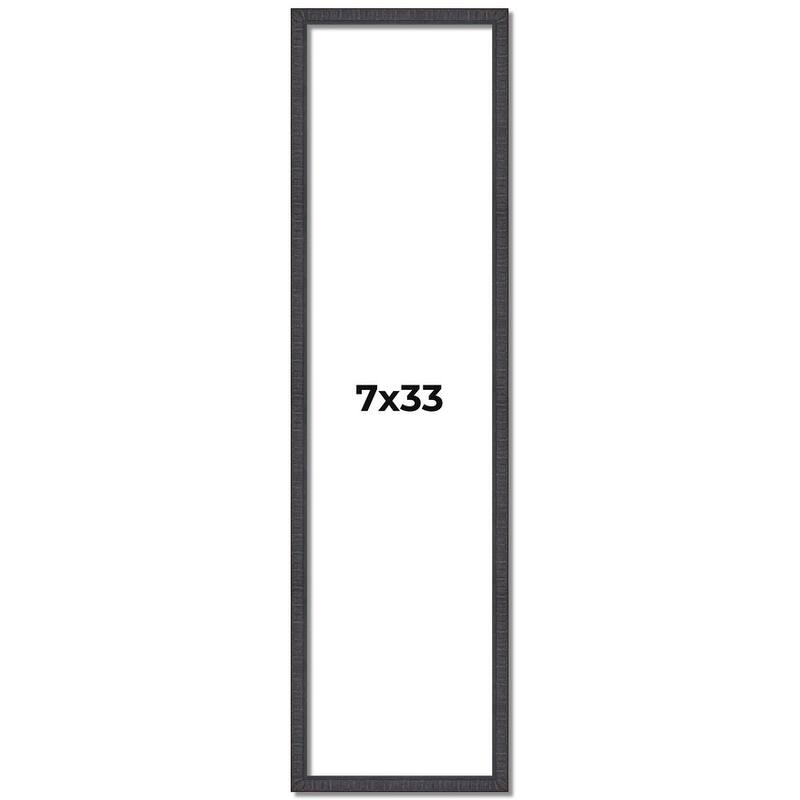 7x33 Frame Brown Solid Wood Picture Frame - Complete Modern Photo