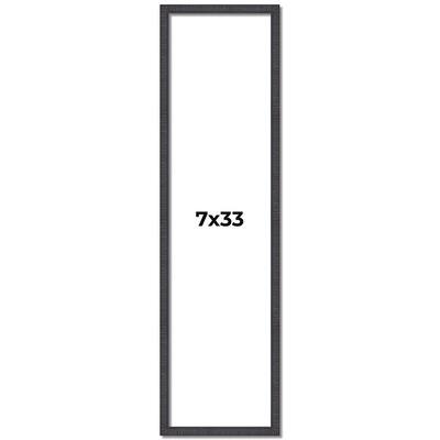 7x33 Frame Brown Solid Wood Picture Frame - Complete Modern Photo