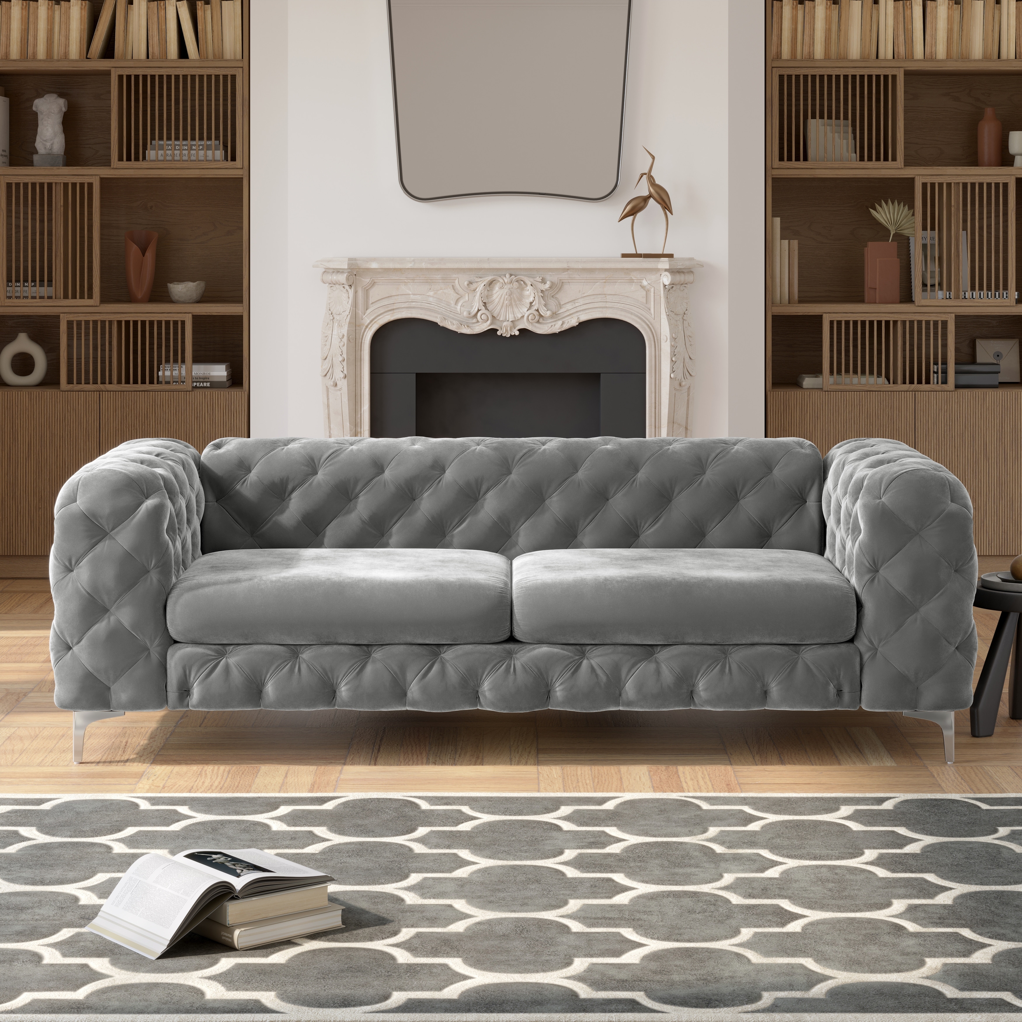 Corvus Aosta Tufted Velvet Chesterfield Sofa - Bed Bath & Beyond