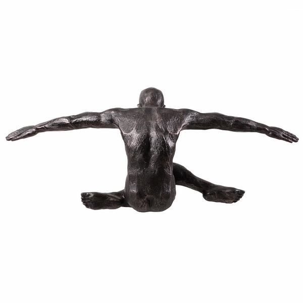 Stretching Human Sculpture Resin Home Decor Contempory Tabletop