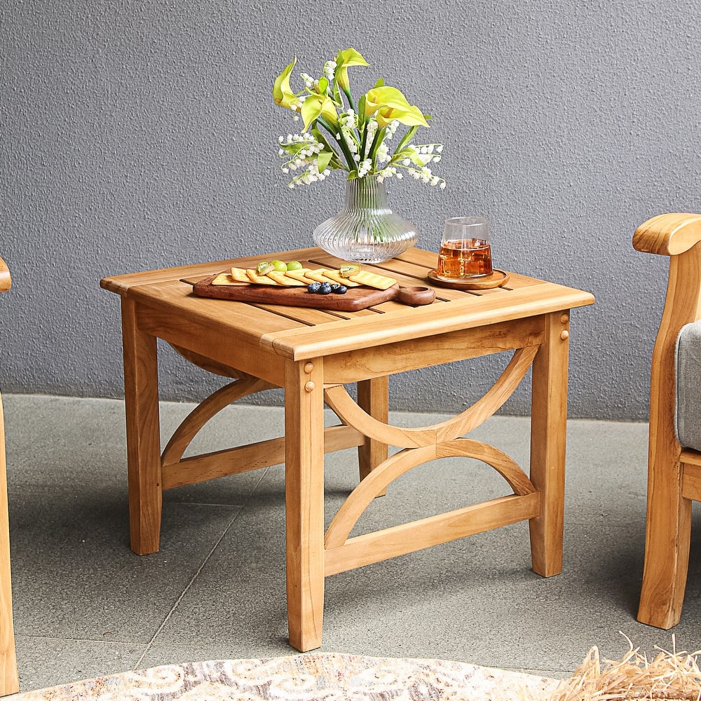 Cambridge Casual Lowell Teak Outdoor Side Table