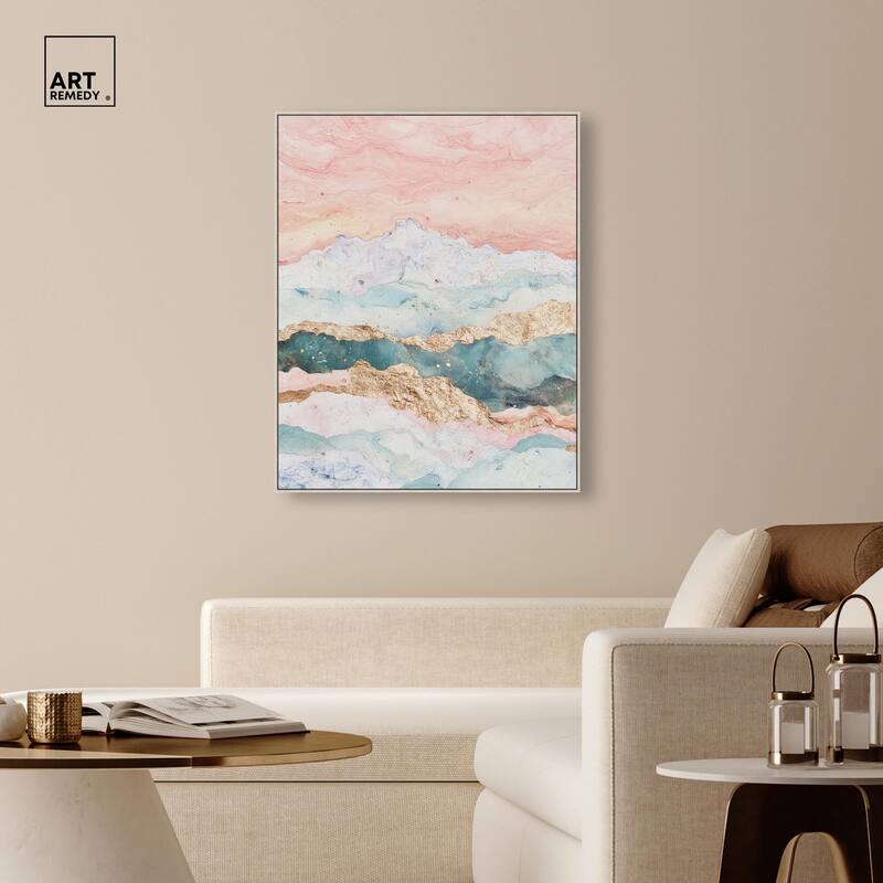 Rose Quartz Ridge Canvas by Art Remedy