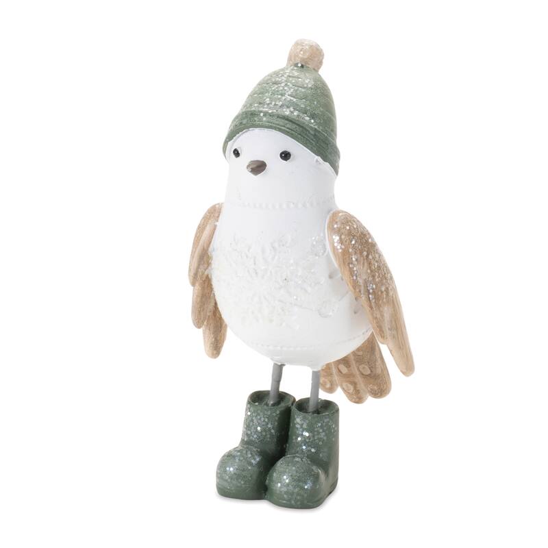 Winter Bird with Snowboots Figurine (Set of 6) - N/A
