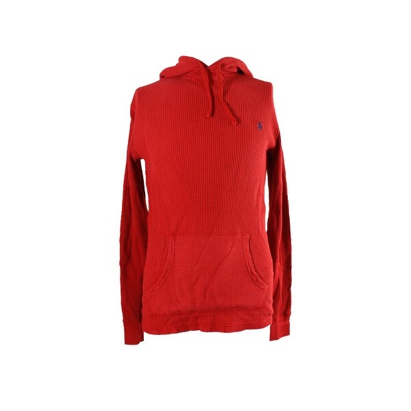polo waffle knit hoodie