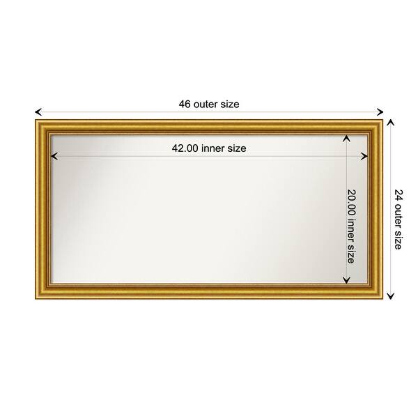 dimension image slide 5 of 93, Wall Mirror Choose Your Custom Size - Extra Large, Townhouse Gold Wood