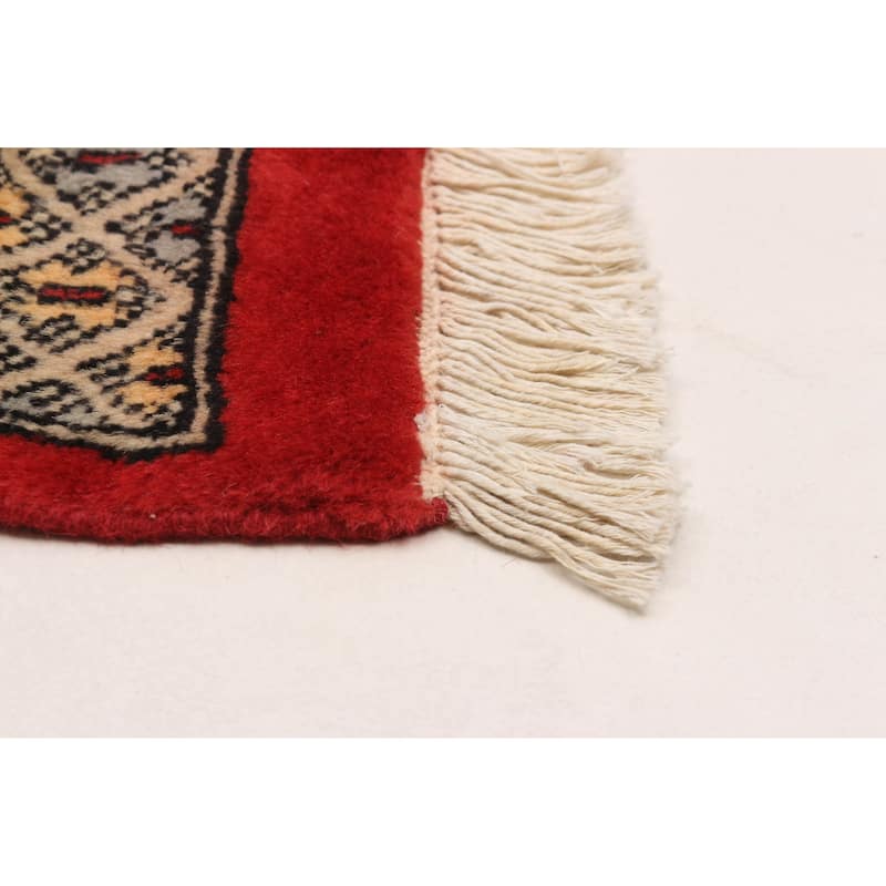 Finest Peshawar Bokhara Red Rug 5'6" x 7'10" - 5'6 x 7'10