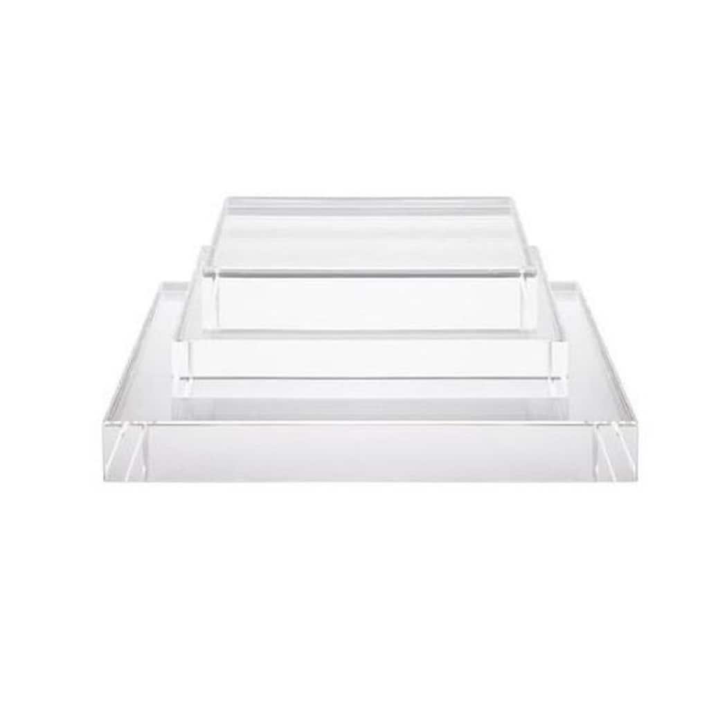 Artissance 8"W Acrylic Square Base, Home Accent Art Décor Min 2 - 8" L x 8" W x 2" H