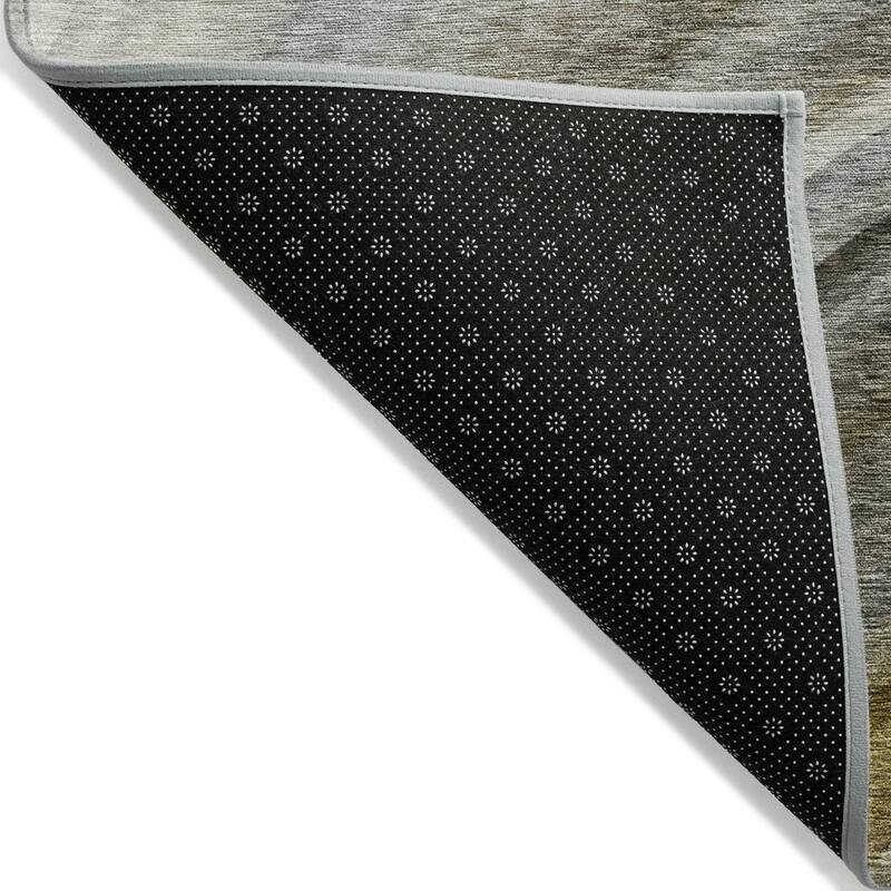 Machine Washable Indoor/ Outdoor Chantille Abstract Wave Rug
