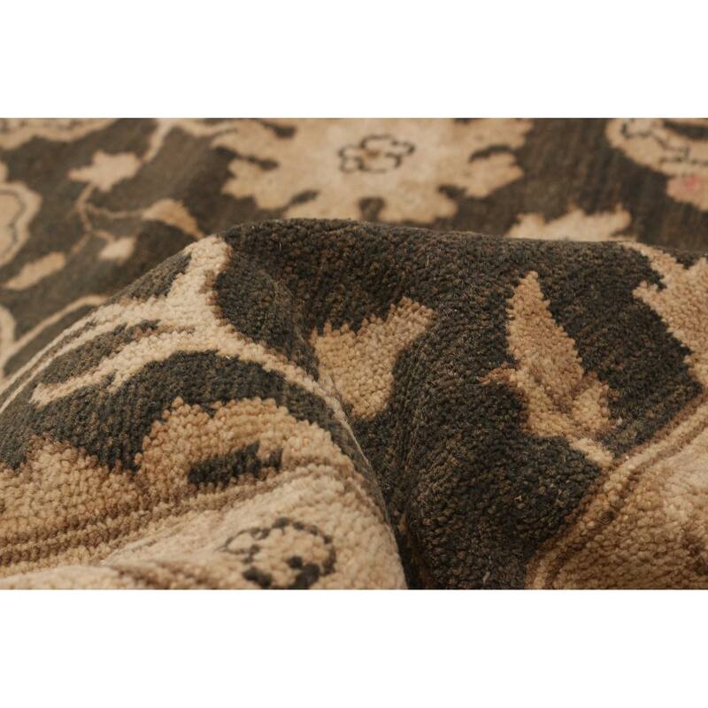 ECARPETGALLERY Hand-knotted Chobi Finest Black Wool Rug - 8'8 x 11'7
