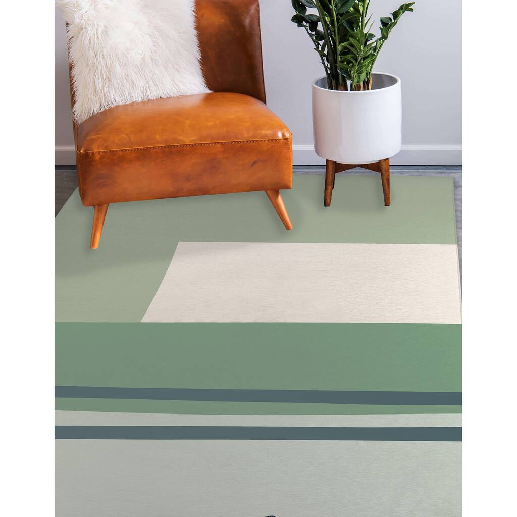 TOTE GREEN Area Rug By Becky Bailey