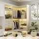 preview thumbnail 12 of 19, Cimly Set of 2 Corner Closet System with Drawers, Closet Organizer with Hanging Rods and Storage Shelves