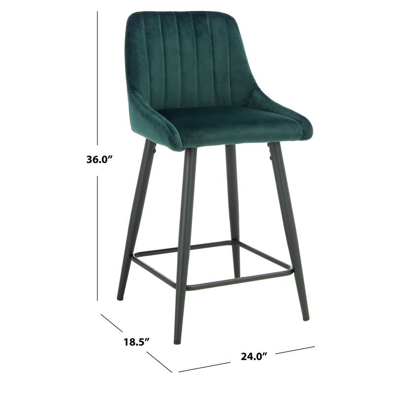 SAFAVIEH Gusta 24-inch Counter Stool - 24" x 18.5" x 36" - 24Wx19Dx26H
