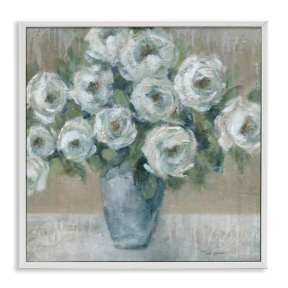 Stupell Round Painted Roses Framed Giclee Art Design By Carol Robinson