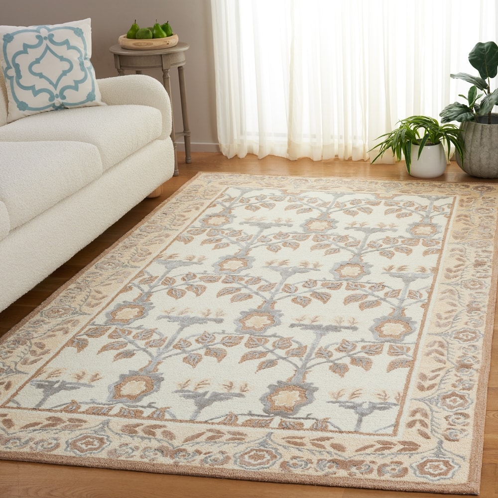 SAFAVIEH Handmade Earthly Treasure Aurelija Traditional Wool Rug