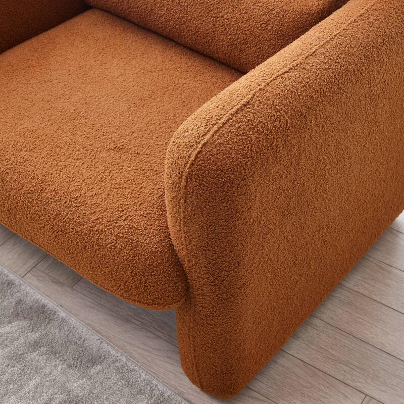 34"Lamb Fleece Fabric Sofa Chair