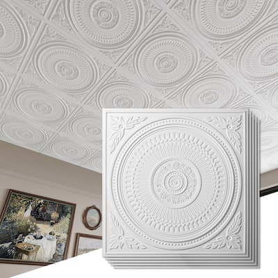 Art3d 12-Pack Drop Ceiling Tiles 24''X24'', Decorative PVC Ceiling Panels