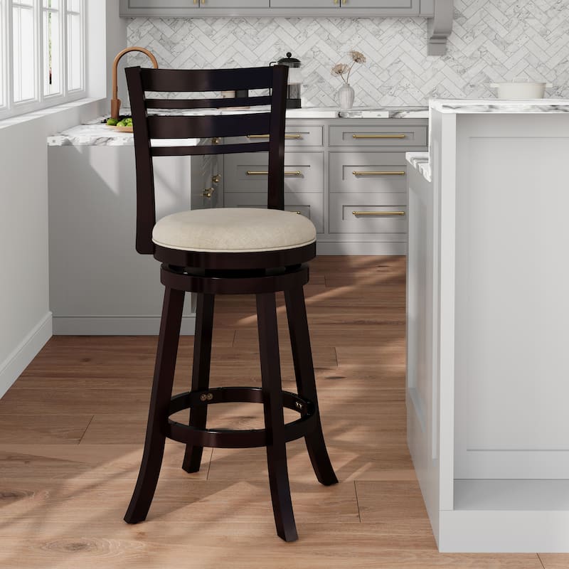 DTY Indoor Living Granby 4-Slat Back Swivel Stool