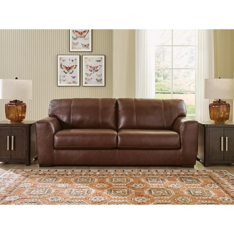 Signature Design by Ashley Creazzo Brown Sofa - 95" W x 44" D x 40" H - 95" W x 44" D x 40" H - Brown
