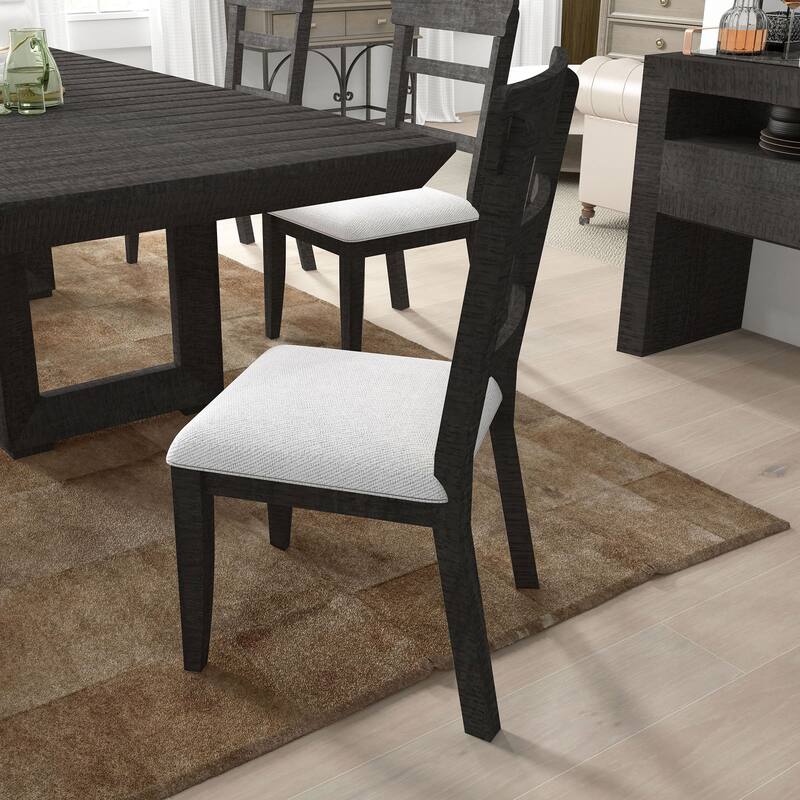 Rectangular Wood Extendable Dining Table Set Stretchable Farmhouse Dining Cabinet for Dining