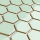 preview thumbnail 4 of 7, SomerTile Hudson Due Hex 2" Light Green 12-1/2" x 11-1/4" Porcelain Mosaic Tile