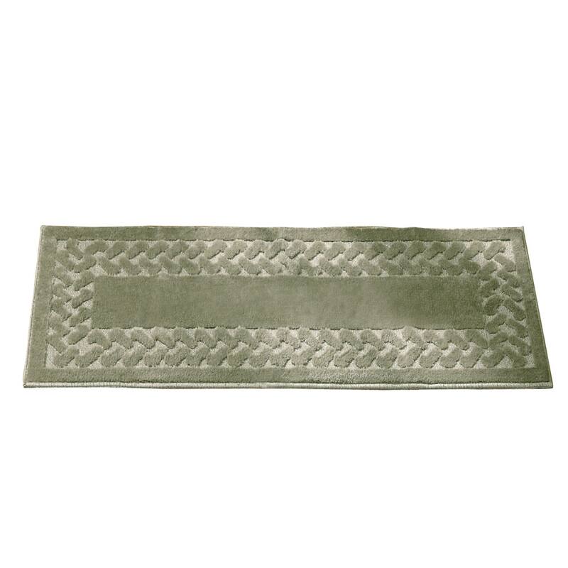 Herringbone Trim Skid-Resistant Backing Accent Rugs