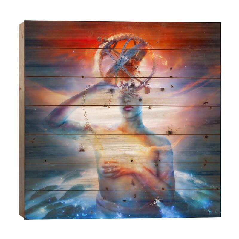 Invisible Print On Wood by Mario Sanchez Nevado - Multi-Color - 26x26x1.5
