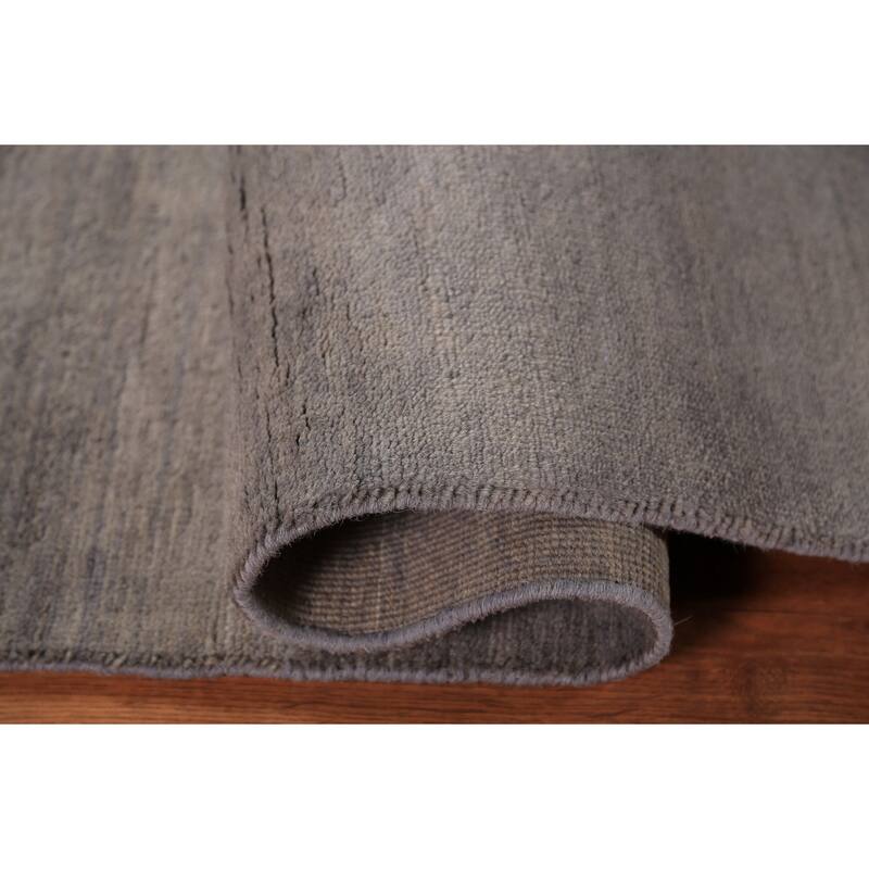 Gray Modern Gabbeh Oriental Area Rug Handmade Wool Carpet - 5'0" x 6'6"