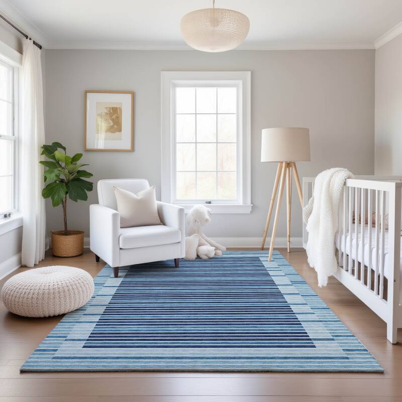 Premium Washable Super Soft Border Geo Mayfield Rug