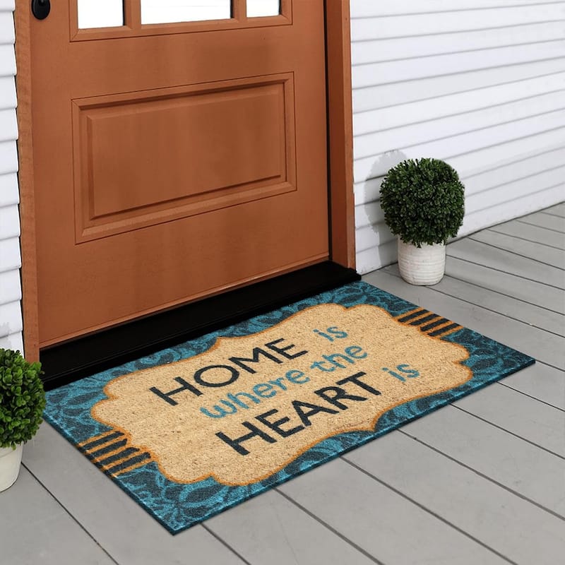 A1HC Giovanni Multicolored Anti Shred Treated Coir Doormat 18"x30"