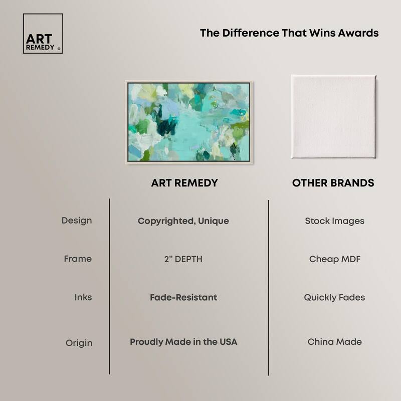 Alista Green Blues Canvas by Art Remedy