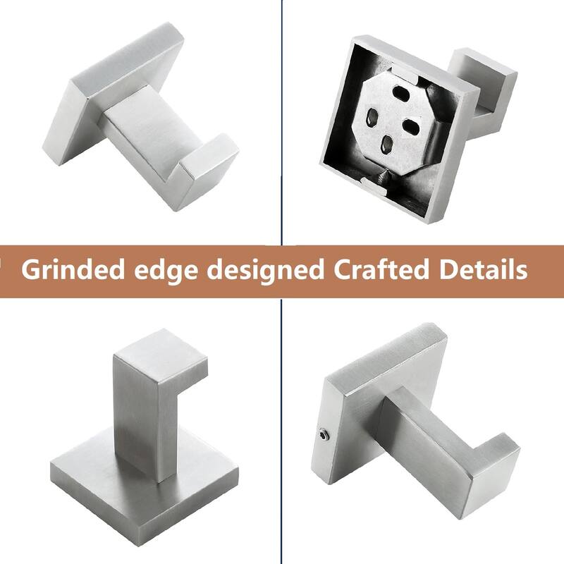 Towel Hooks for Bathrooms,SUS 304 Stainless Steel Coat Hook,Heavy Duty Towels Holder Hooks,8 Pack