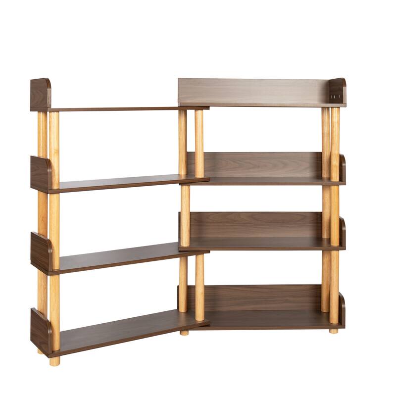 4 Tier Retractable and Rotatable Bookcases