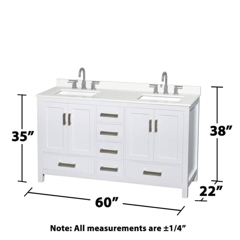 Wyndham Collection WCS141460D-QTZ-US3M24 Sheffield 60" Free Standing