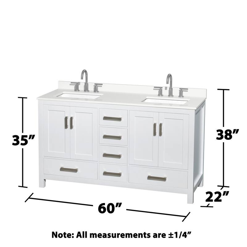 Wyndham Collection WCS141460D-QTZ-US3MXX Sheffield 60" Free Standing