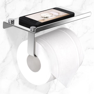 Toilet Paper Holder Cell Phone Shelf